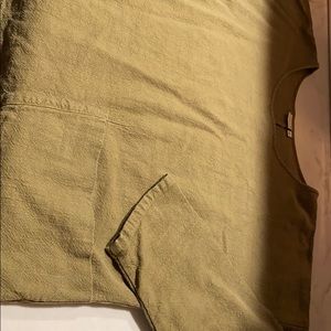 Khaki green linen mix top